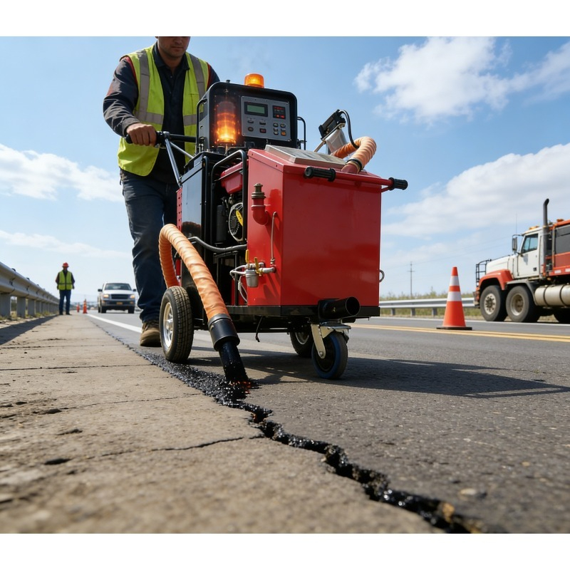 Road Crack Sealing Machine - Hydraulic Drive Automated Crack Sealing Machine