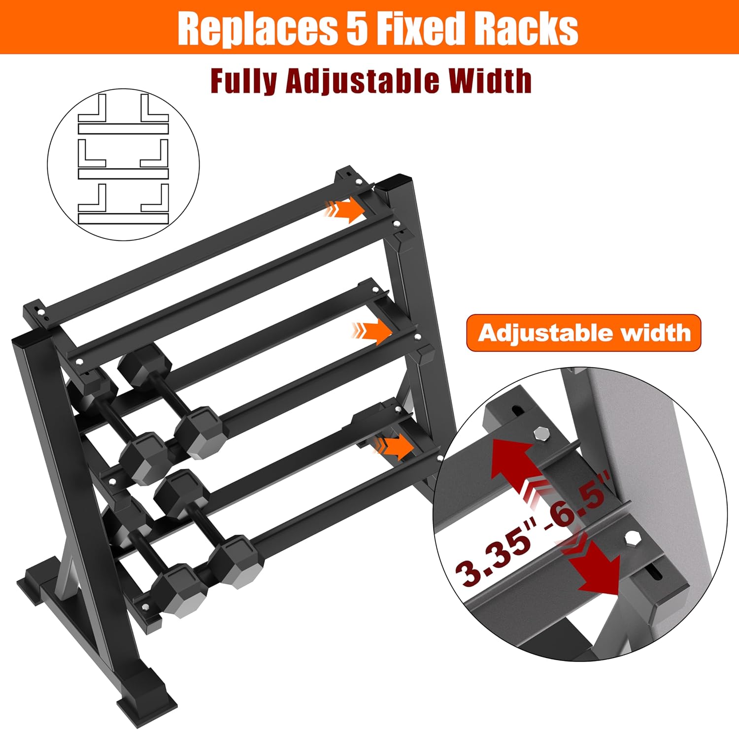 Heavy Duty Three Tier Dumbbell - Heavy Equipment Training ulasan dan harga