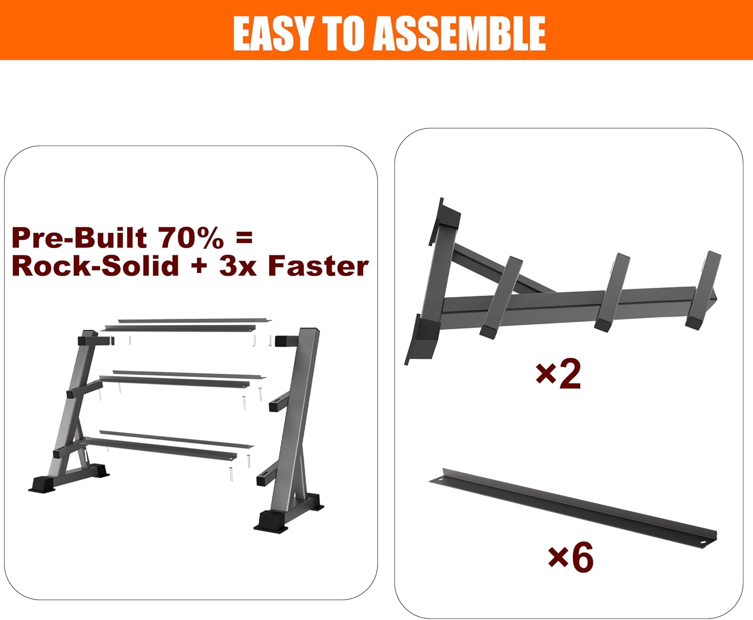 Heavy Duty Three Tier Dumbbell - Heavy Equipment Training ulasan dan harga