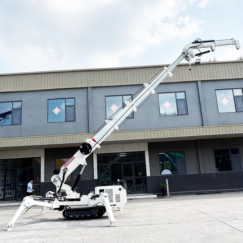 Compact Mini Spider Crane 1.5T - Compact Crawler Boom Lift ulasan dan harga